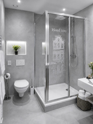 Bathroom 3, Hotel 100, Pardubice