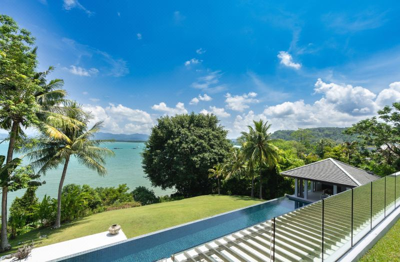室外游泳池 4, 6BR Oceanfront Luxury Villa 30m Infinity Pool Villa Serenity Warm Plus, Phuket Island