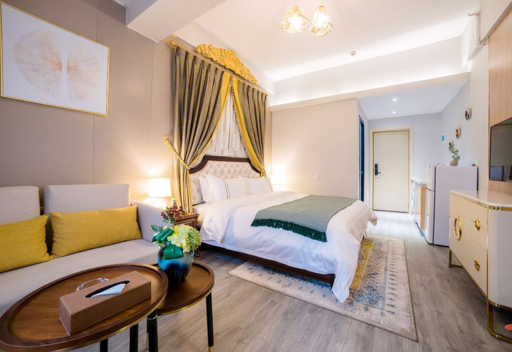 Bedroom 2, Weifudun Apartment (Xiaobei Metro Station Linghu Building Branch), Guangzhou