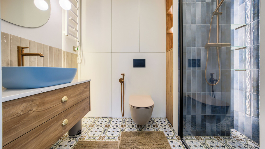 Bathroom 2, Apartamenty Sun&Snow Nowe Międzywodzie, Kamień