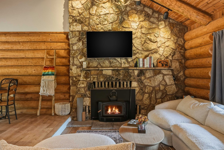 Living area 2, Lucky Logger Cute and Cozy Cabin Getaway, Deschutes