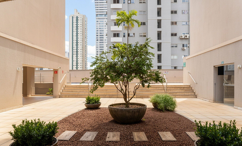 Property grounds, 2brs apt 950 m fr/ Flamboyant Mall Unq1104, Goiania