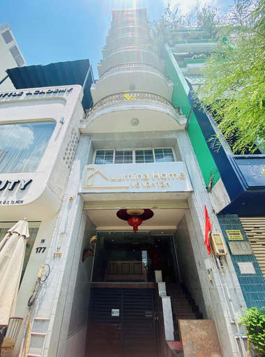 Exterior detail, Lumina Home Vo Van Tan, District 3