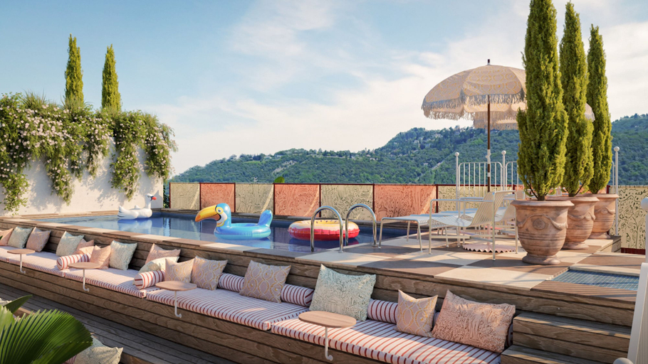 Rooftop pool, Mama Shelter Lake Como, Como