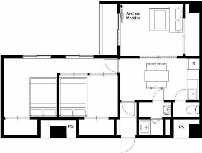 Floor plan, City Heim Fuyajo, Osaka