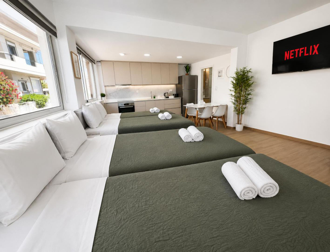 Bedroom, George Airport Apartments, Crete