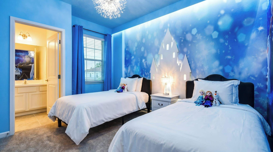 Bedroom 3, Lakeview Spacious 12br Themed Home Game/pool/spa, Osceola