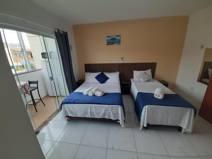 Bedroom, PENHAFLAT, STUDIO COMPLETO, C GARAGEM , A 700 m do parque e 120 m da praia, Penha