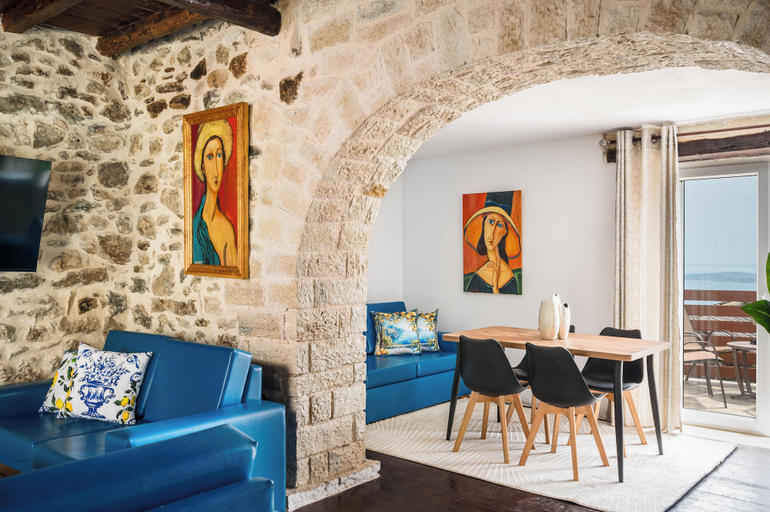 Living area, Art House with Seaview by Konnect, Spartylas, Ionian Islands
