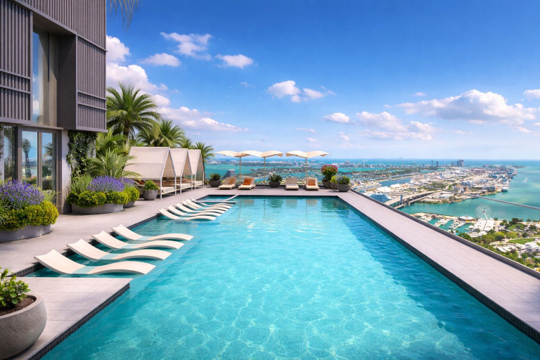 Pool 5, The Urban Suites - 501 First Residence, Miami-Dade