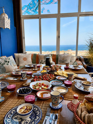 Food & Drinks 3, HeenaluSurfCamp- Rooftop Ocean View - 6p-Tamraght, Agadir-Ida ou Tanane