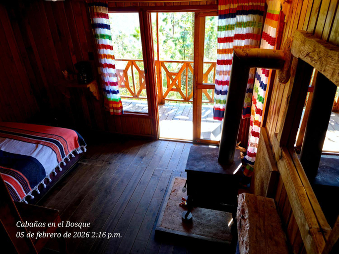 Bedroom 3, Cabana en el Bosque de San Jose del Pacifico 3, Dist. Miahuatlan