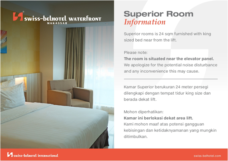 Swiss-Belhotel Waterfront Makassar Room Type - DOUBLE SUPERIOR CITY VIEW