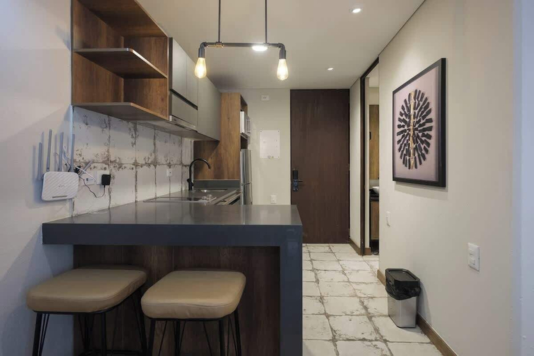 Private kitchen 3, NOK Amazing 1 Br in Candelaria, Santafé de Bogotá