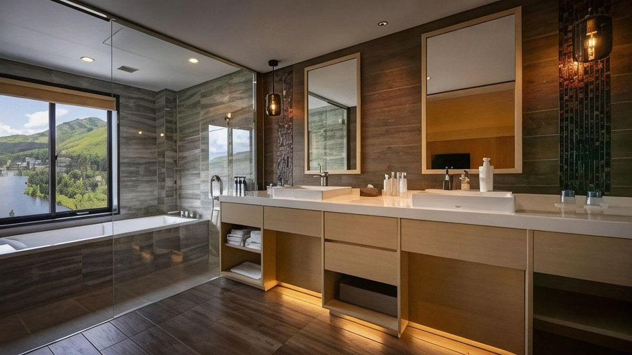 Bathroom 4, Ikenotaira Hotel, Nagawa