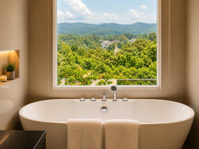 Bathroom 4, Elegant Hotel, Udunuwara