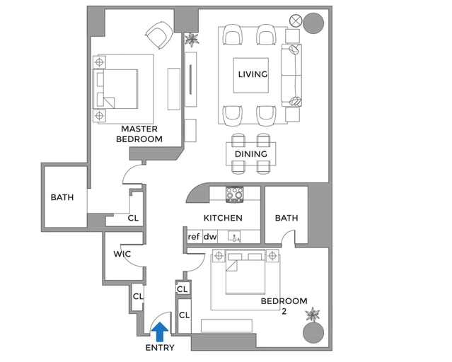 Floor plan 2, Apex Executive Apartments - UES NY, New York