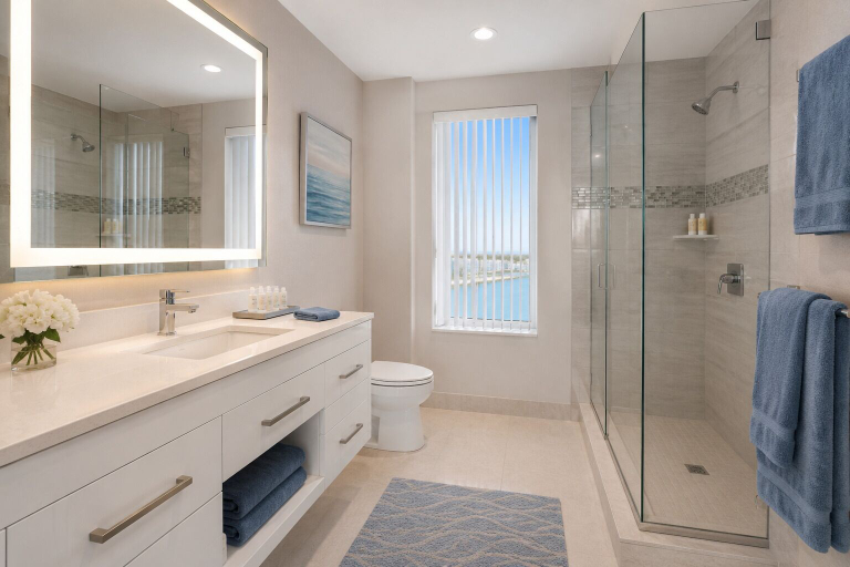 Bathroom, Harbour Elite Hotel DT, Toronto