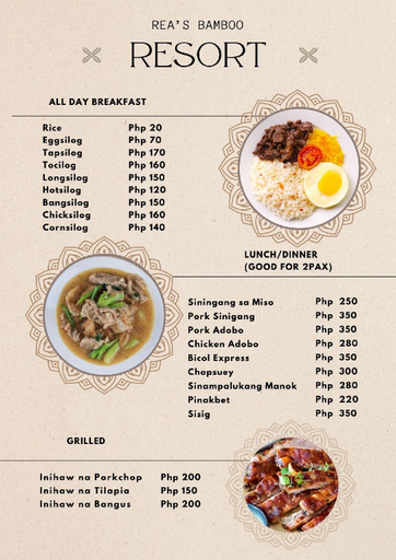 Food & Drinks 4, Rea's Bamboo Resort, Gabaldon