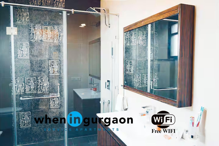 Bathroom 3, When In Gurgaon - Service Apartments Near Medanta Medicity, Gurgaon
