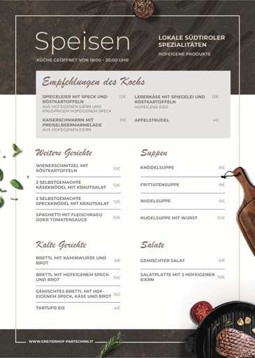 Food & Drinks 4, Greiterhof Partschins, Bolzano