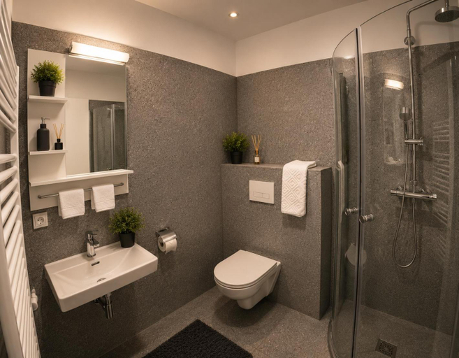 Bathroom 4, Tjarna Hotel, Reykjanesbær