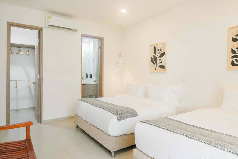 Room 2, w Deluxe 2BR w Terrace A C in Morros, Cartagena de Indias