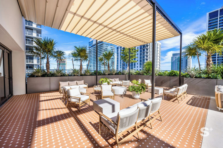 Terrace/patio, Brand-New Luxury 1BR - Rooftop pool, Miami-Dade