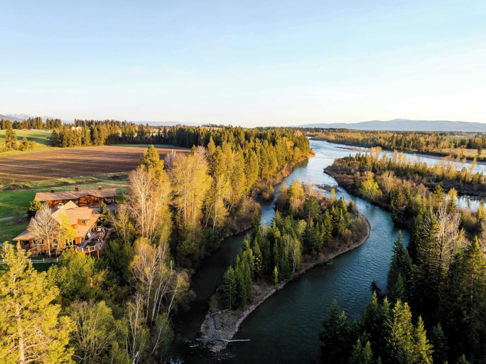 Aerial view 3, Glacier River Ranch - Middle Fork, Flathead