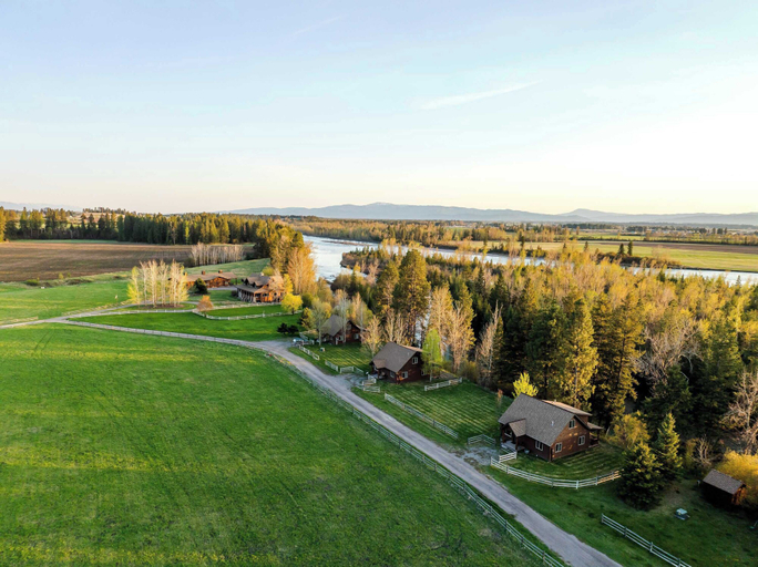 Aerial view 4, Glacier River Ranch - South Fork, Flathead