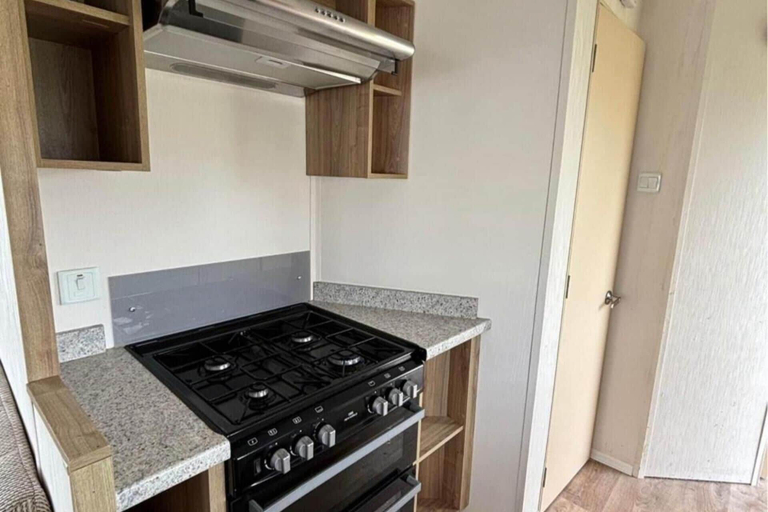 Private kitchen 4, Seaside Caravan Sleeps 5 - Decking, Parking, Pets, Denbighshire