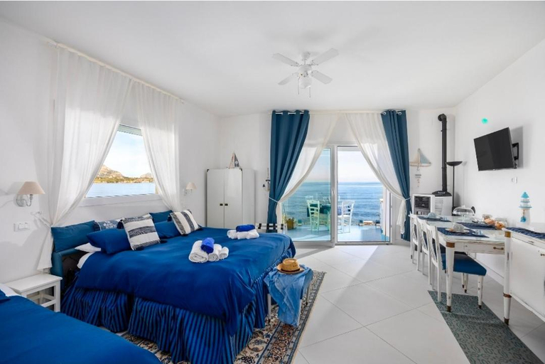 Bedroom, Blue Life, Luxury Rooms Beachfront Rooftop between Palermo and Cefalu', Palermo