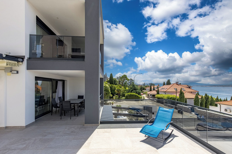 Outdoor dining 3, Luxury Pool Apartment With Sea View, Crikvenica