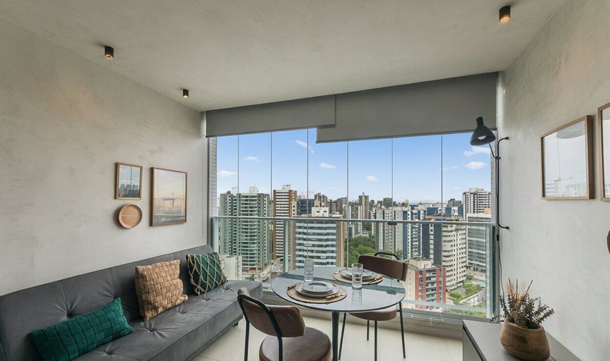 Interior, Studio With Balcony in Building With Pool Urb1406, Salvador