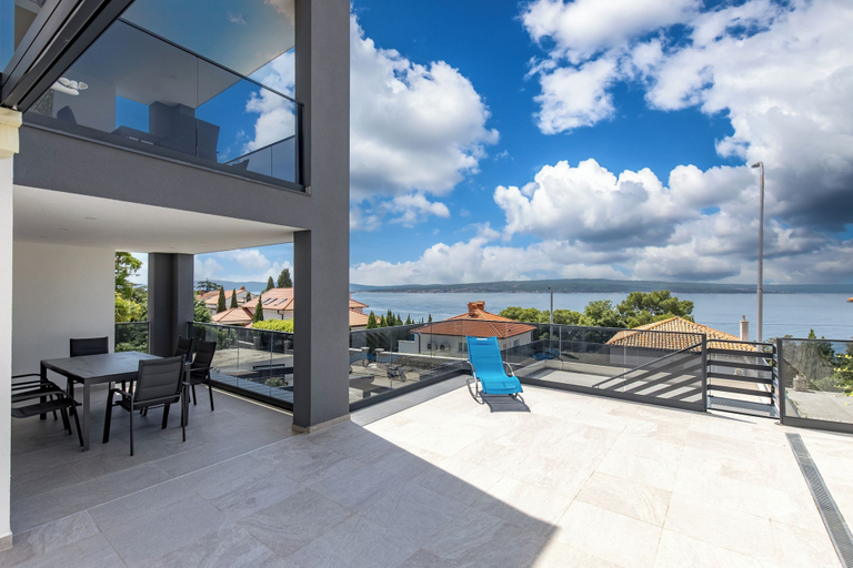 Outdoor dining 5, Luxury Pool Apartment With Sea View, Crikvenica