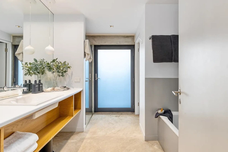 Bathroom, Luxury Portsea Sanctuary Gas Heat Pool Gardens, Melbourne