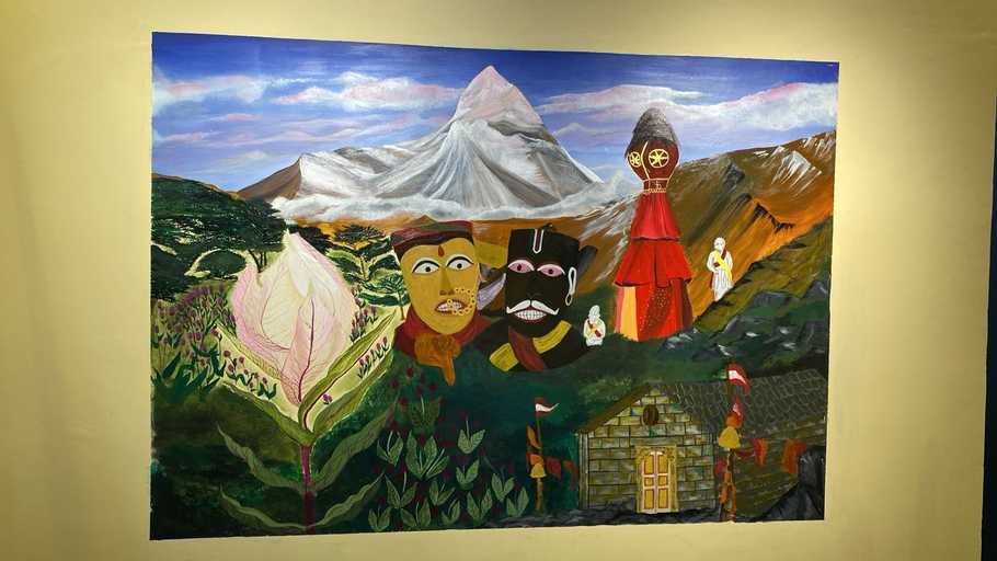 Interior detail, Vaikunth Homestay, Chamoli