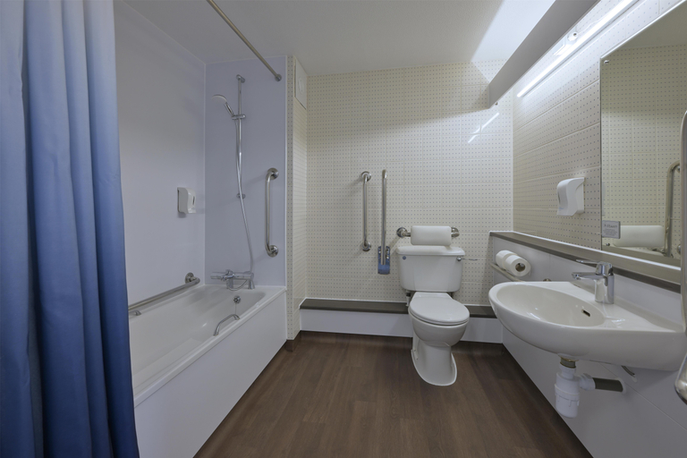 Bathroom 4, Travelodge Shrewsbury Bayston Hill, Shropshire
