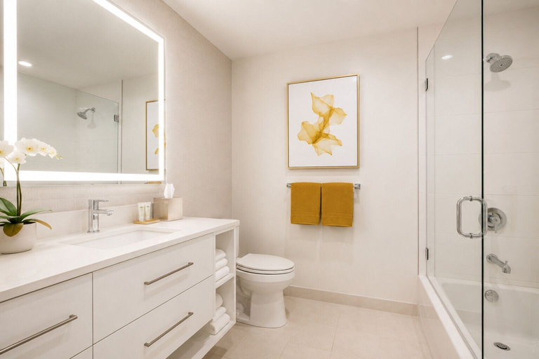 Bathroom, Hazelton Park Suites, Toronto