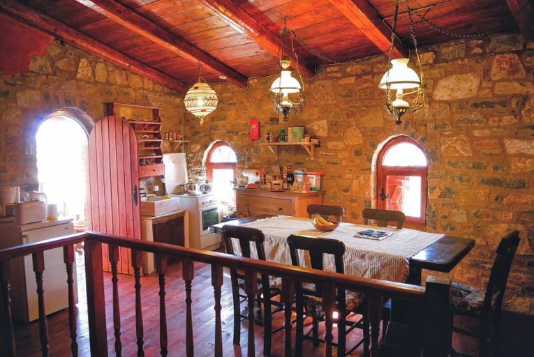 Private kitchen, Elounda Monastiri Cretan sea view house with pool, Crete