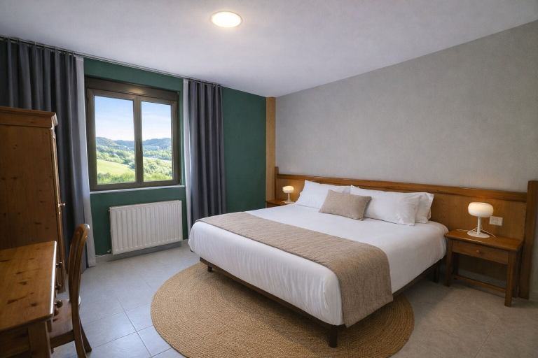 Bedroom 2, Hotel Coronel Somiedo, Asturias