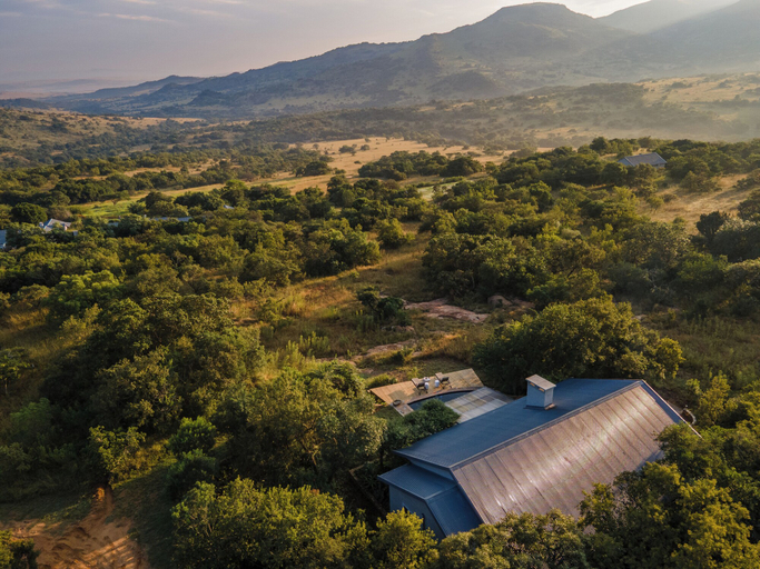 Aerial view, Hilltop House - Babanango Game Reserve, Zululand