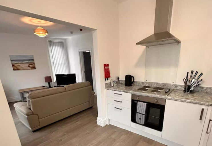 Private kitchen 5, Apartment Sleeps 2 With Wifi, Lancashire
