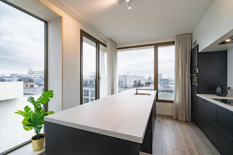 Private kitchen 3, Executive 3BR Apartment in Antwerp, Antwerpen