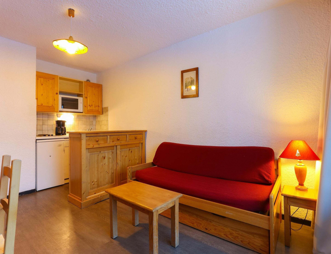 Living room 2, Studio With Direct Access to Slopes, Isère