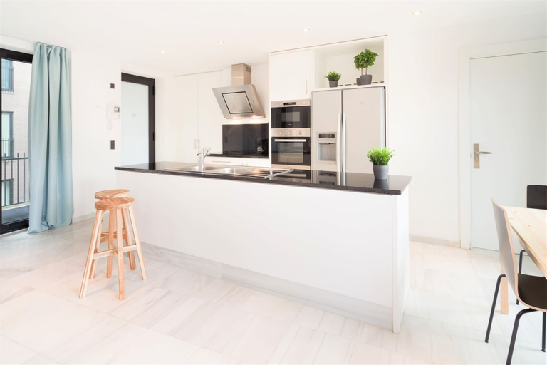 Private kitchen 4, 2-bedroom Apartment in Central Antwerp, Antwerpen