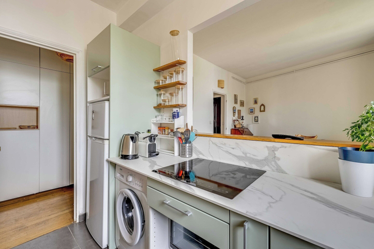 Private kitchen 5, Charming Apartment 2BR/4P - Saint-Denis, Seine-Saint-Denis