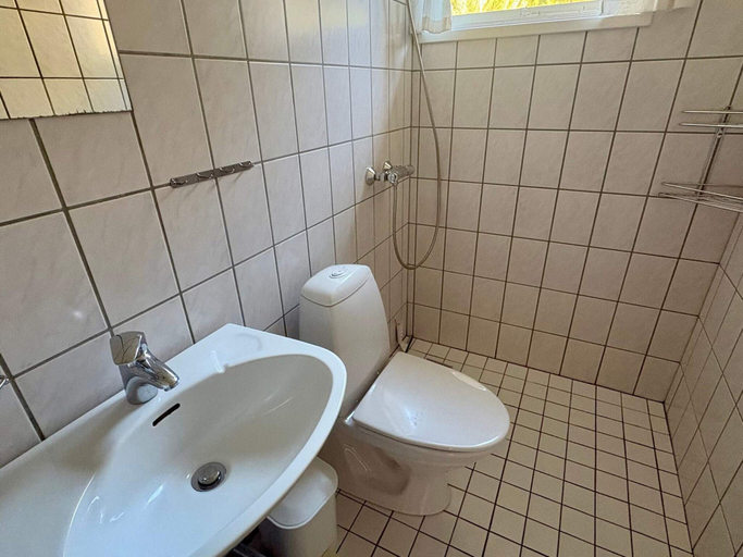 Bathroom, 4 Star Holiday Home in Aakirkeby, Bornholm