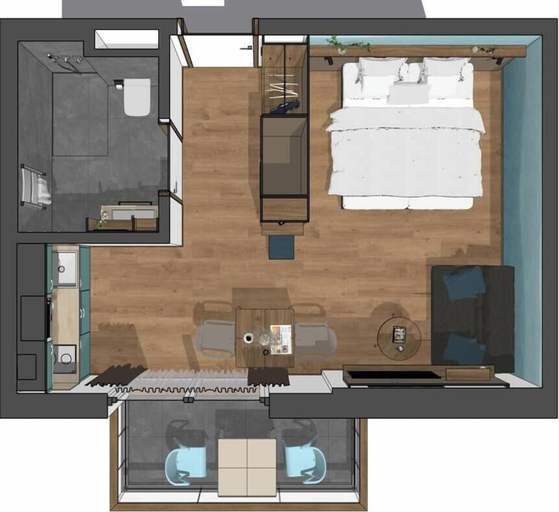 Floor plan, Harabruck Apartments, Gmünd