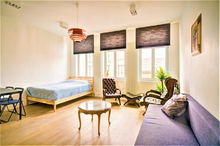 Living room, Spacious Apartment With Terrace, View, Antwerpen